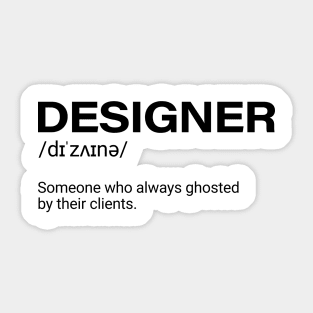 Funny designer definition Sticker